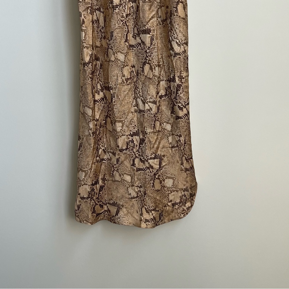 Banana Republic Dreamer 100% Silk Maxi Dress Snake Print Slip Tank Small Luxury - Picture 16 of 16